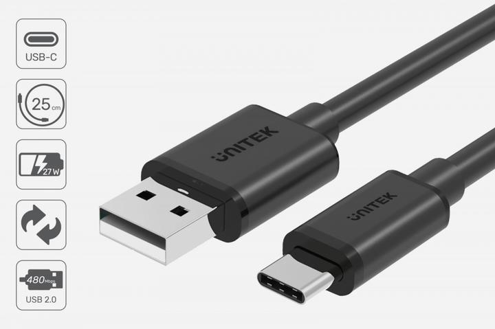 Actual product image Unitek Cable USB-A 2.0 - USB-C 3m (3 m, USB 2.0)