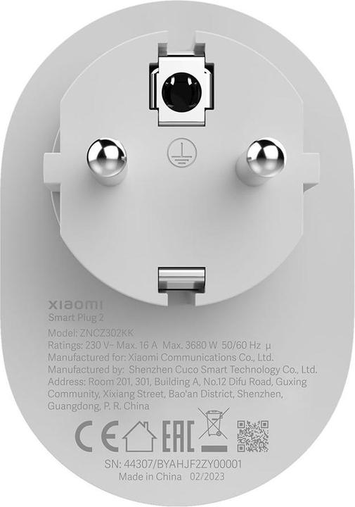 Actual product image Xiaomi Smart Plug 2 Wi-Fi EU