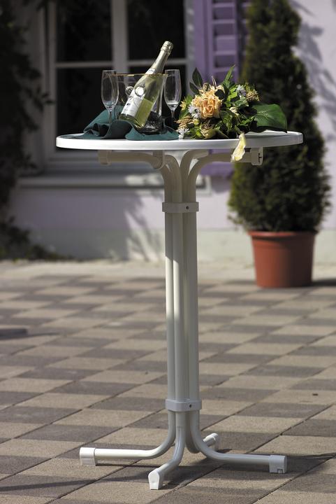 Produktbild Best Stehtisch Multiflex rund 70cm weiss (70 cm)