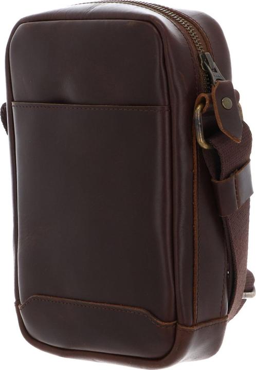 Actual product image Buckle & Seam Leder Crossbody Bag Runner Braun/Blau