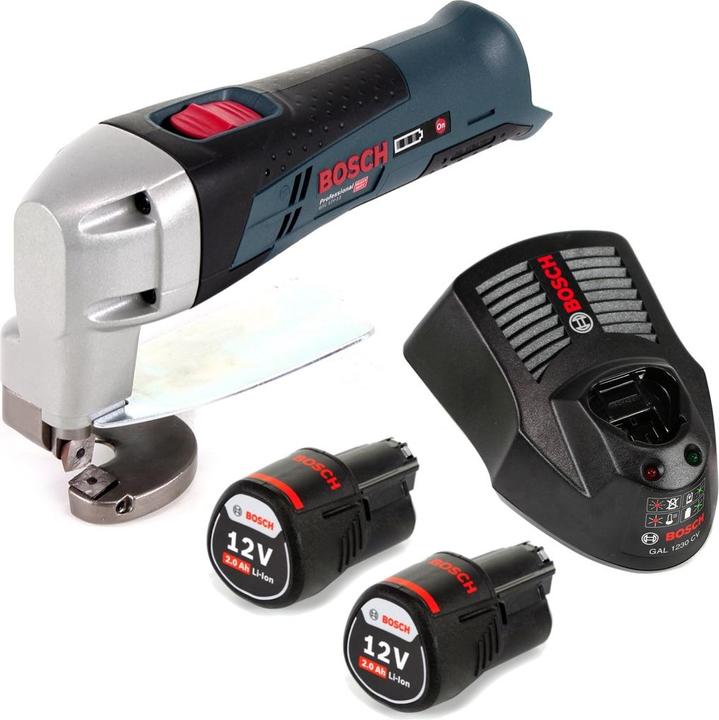 Actual product image Bosch Professional Bosch GSC 12 V-13 Battery Sheet Metal Shears L-Boxx ready + 2x 2.0Ah + charger
