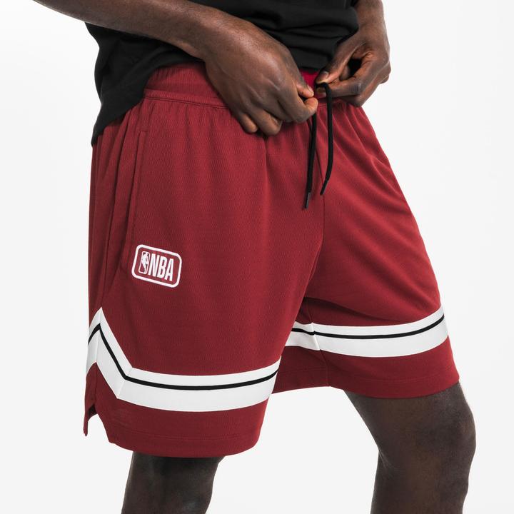 Image du produit Tarmak Short de basketball NBA homme/femme - SH 900 AD Rouge bordeaux (L)