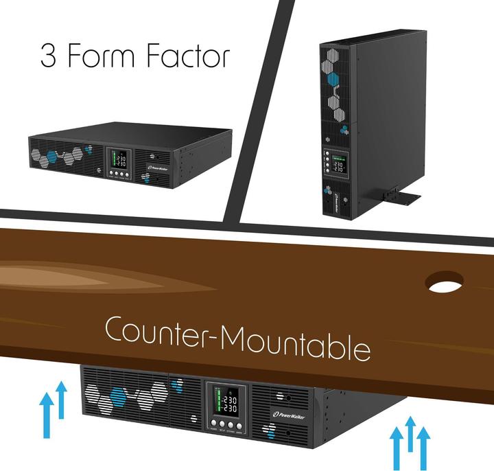 Produktbild Powerwalker Bluewalker USV VI 1000 RLP 900W Line-Int (Speditionsversand) (1000 VA, 900 W, Line-Interaktiv USV)