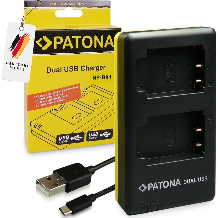 Produktbild Patona NP-BX1 Dual Ladegerät (Kamera Akku Ladegerät)