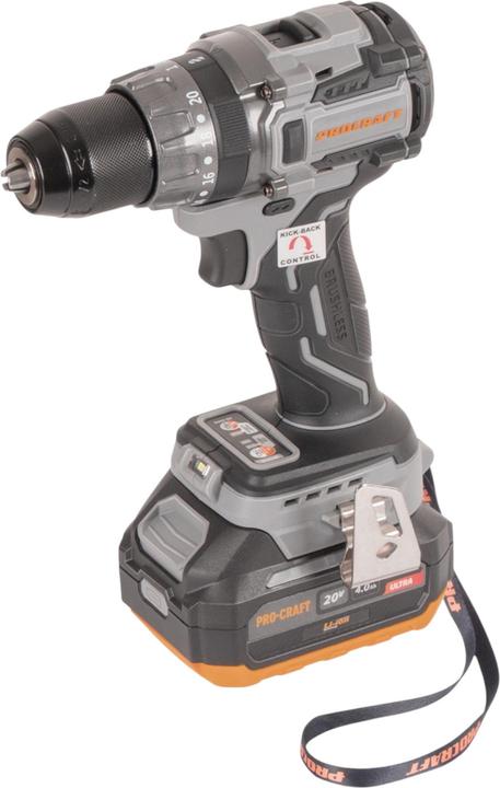 Produktbild Procraft Industrial CD20A Akku Schlagbohrschrauber 20 V 85 Nm + 1x Akku 4,0 Ah + Ladegerät + 32