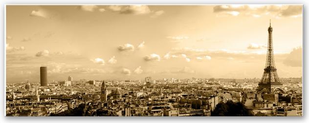 Image du produit Trenddeko Paris Skyline - Panorama (50 x 100 cm)