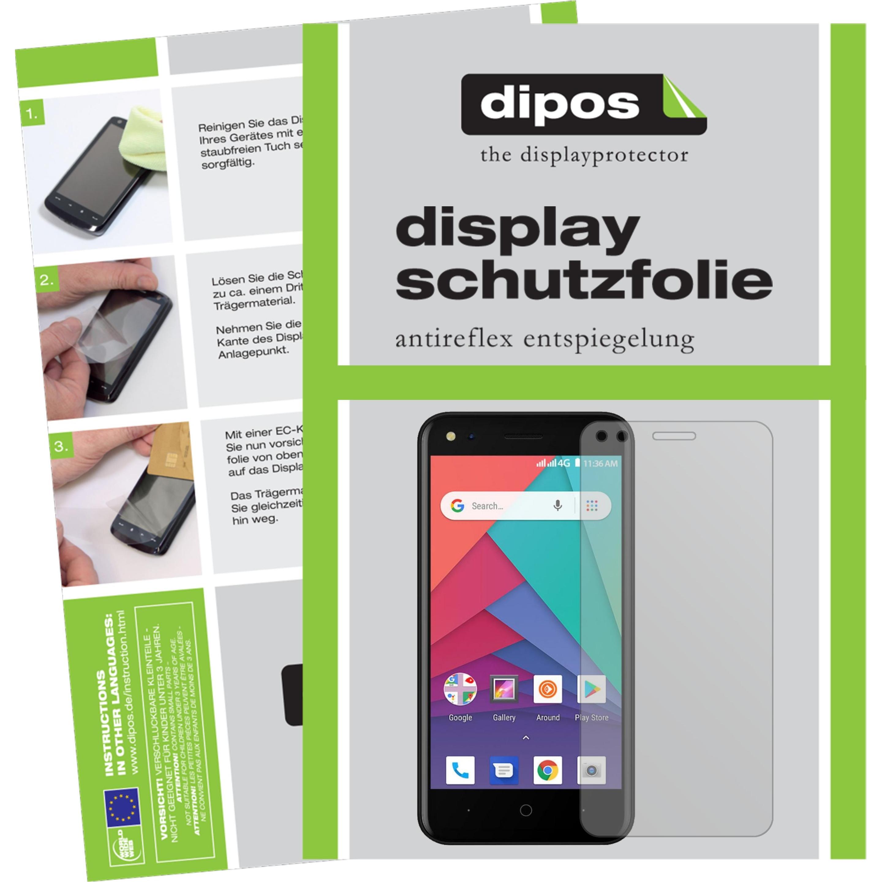 Dipos Displayschutzfolie Antireflex (1 Stück, Micromax Bharat Go), Smartphone Schutzfolie, Transparent