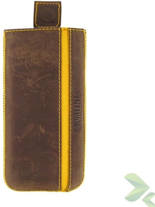 Actual product image Valenta Valencia Pocket Stripe Vintage Valentine - Redhead Samsung Galaxy S5, Sony Xperia Z and more (Brown) (Samsung Galaxy Ace, Nokia Lumia 1020, Sony Xperia M2, Nokia Lumia 930, Samsung Galaxy S5, Sony Xperia Z)