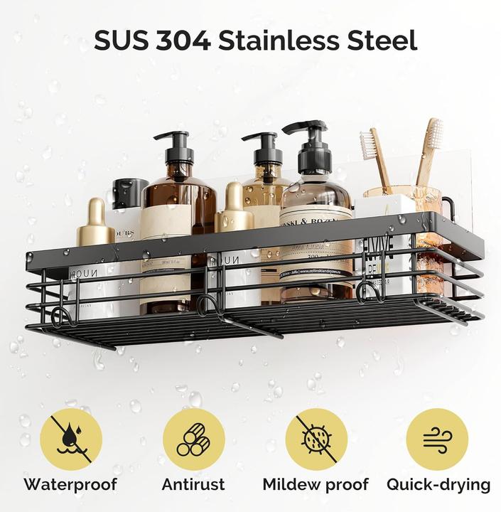 Produktbild 2er-Set Duschablage mit Haken