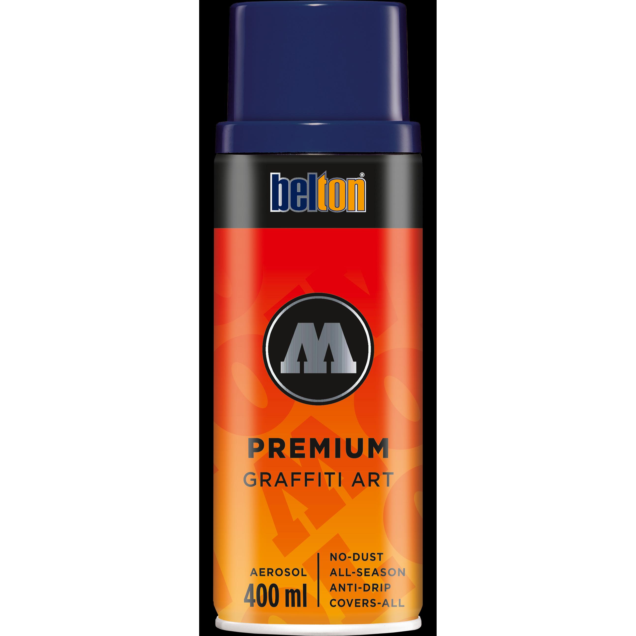 Molotow, Künstlerfarbe + Bastelfarbe, Sprühdose Belton PREMIUM Graffiti Art (Ultramarinblau, 400 ml)