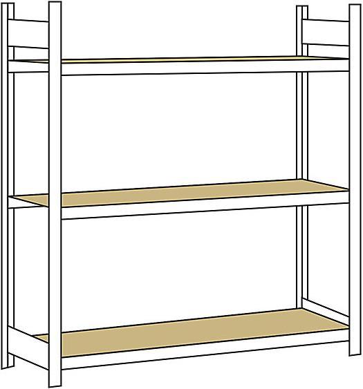 Actual product image Schulte Lagertechnik Wide span rack, with chipboard, height 2000 mm