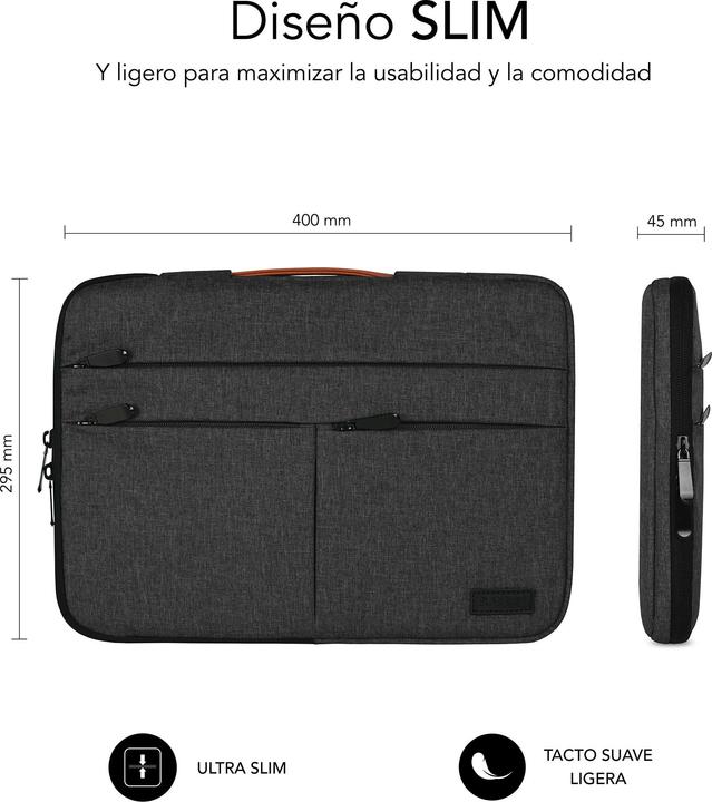 Actual product image Subblim FUNDA PORTATIL AIR PADDING 360 SLEEVE 15,6" DARK GREY (15.60", Universal)