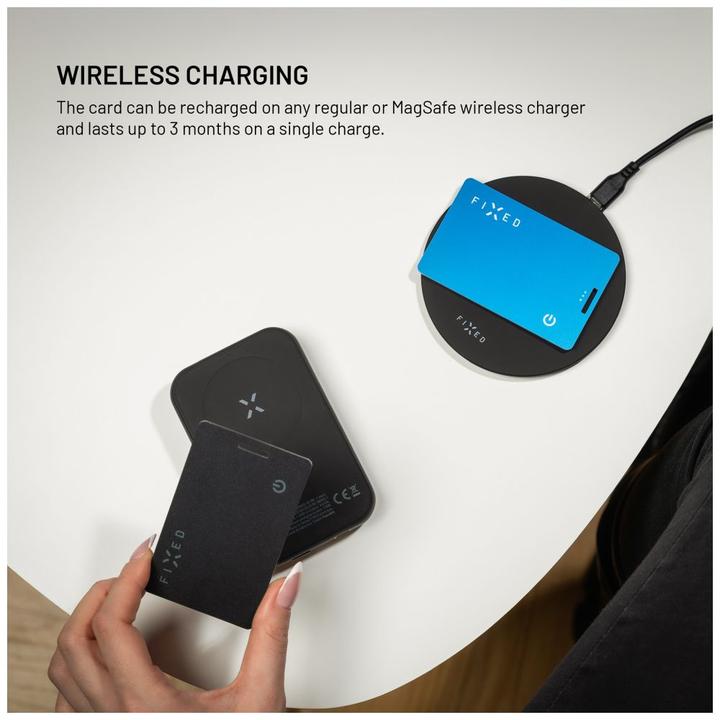 Actual product image Fixed Tag Card 2 with Find My support, black