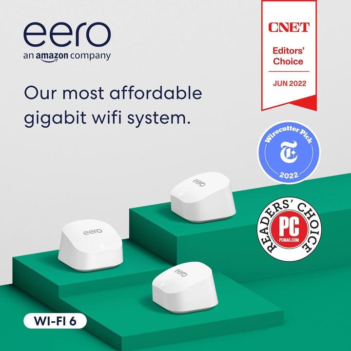 Produktbild NoName Eero 6+ AX3000 Wi-Fi 6 Mesh System, 3 Pack