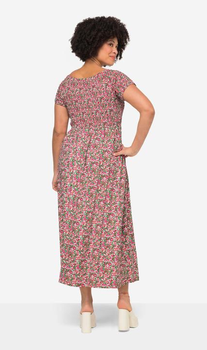 Produktbild Angel of Style Jersey-Maxikleid, Alloverdruck, gesmokte Büste, Halbarm (58)