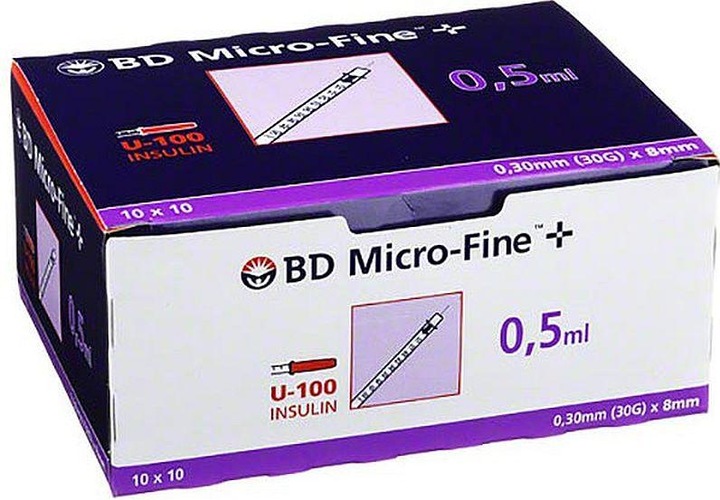 Image du produit BD + U100 Seringues à insuline (Seringue d'insuline)