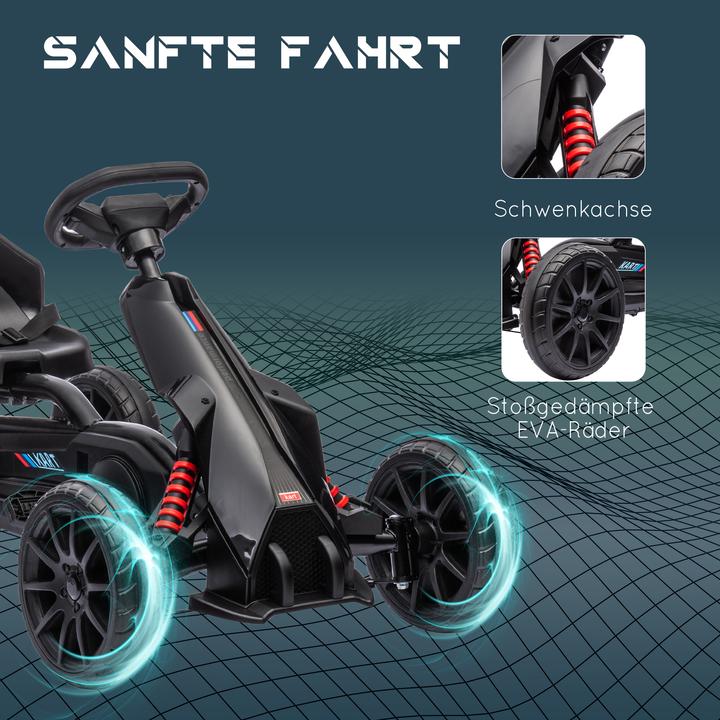 Actual product image Homcom Go-Kart Kunststoff, Metall Schwarz