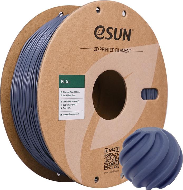 Actual product image eSUN PLA+ 1.75mm Grey 1kg 3D Filament (PLA+, 1.75 mm, 1000 g, Grey)