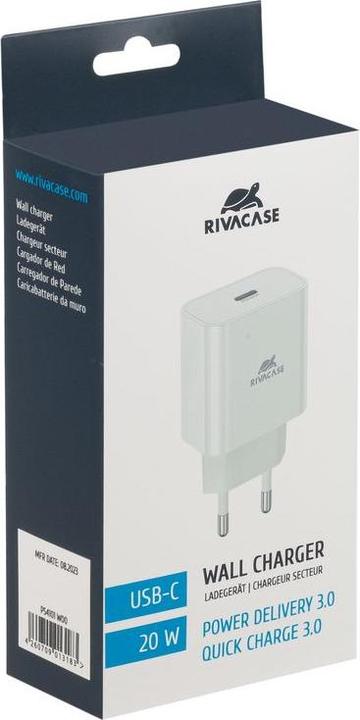 Actual product image Rivacase MOBILE CHARGER WALL/WHITE PS4101 W00 (20 W)