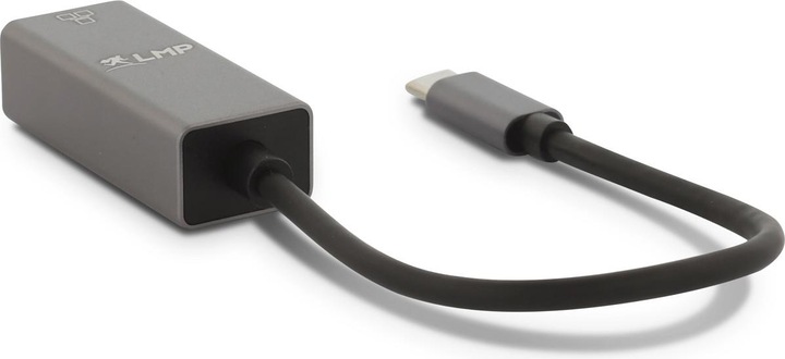Produktbild LMP USB-C-auf-Gigabit-Ethernet-Adapter, grau (USB-C, RJ45 (1x))