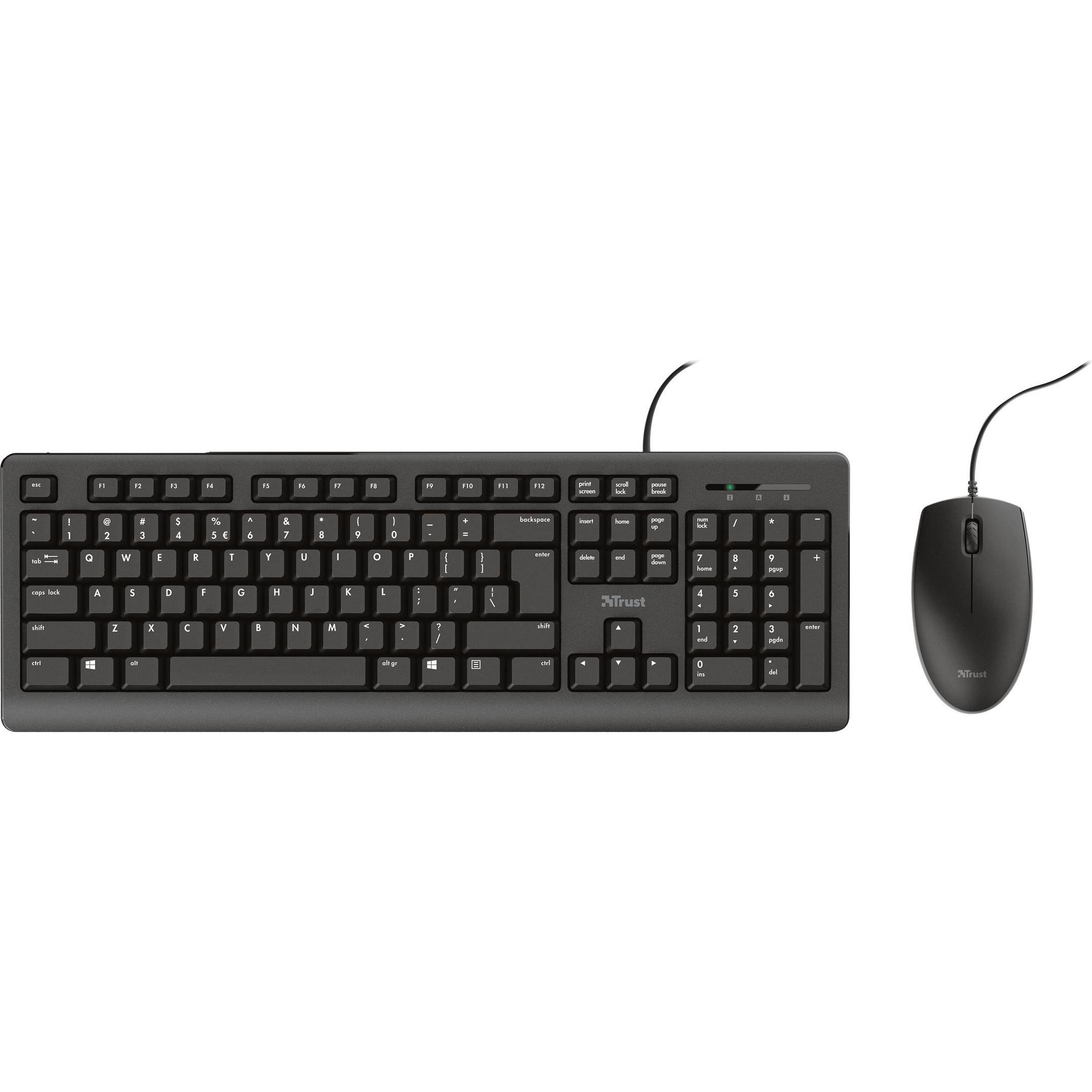 Thumbnail - Trust Primo Tastatur USB QWERTZ Deutsch Schwarz (DE, Kabelgebunden), Tastatur, Schwarz
