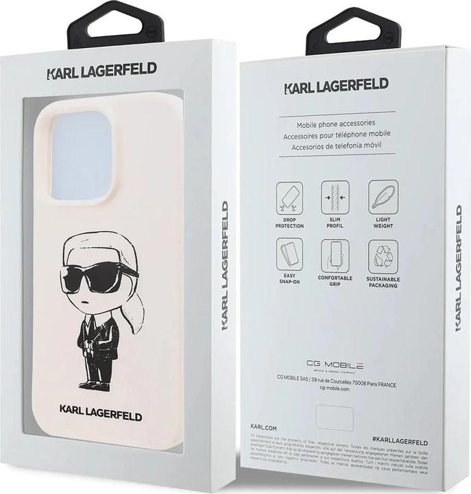 Actual product image Karl Lagerfeld Silicone Hard Case with ikonik Graffiti Logo (Apple iPhone 16 Pro Max)