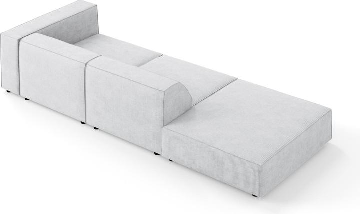Actual product image Cosmopolitan Design Left Sofa, "Arendal", 4 Seats, Light Grey, 262x102x70 Made in Europe