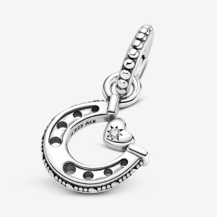 Actual product image Pandora Horseshoe and Heart (Silver 925, Stone)