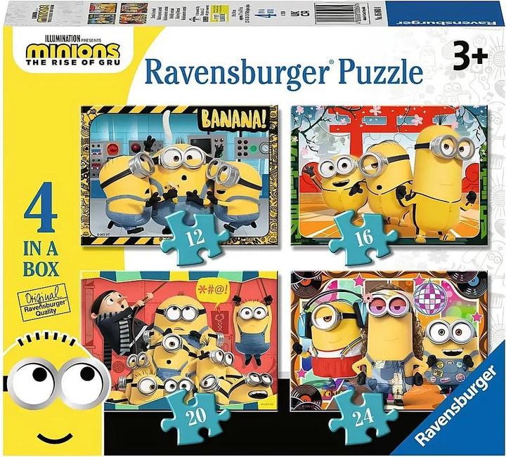 Image du produit Ravensburger Puzzle 4 in a box - Minions (12 pièces)