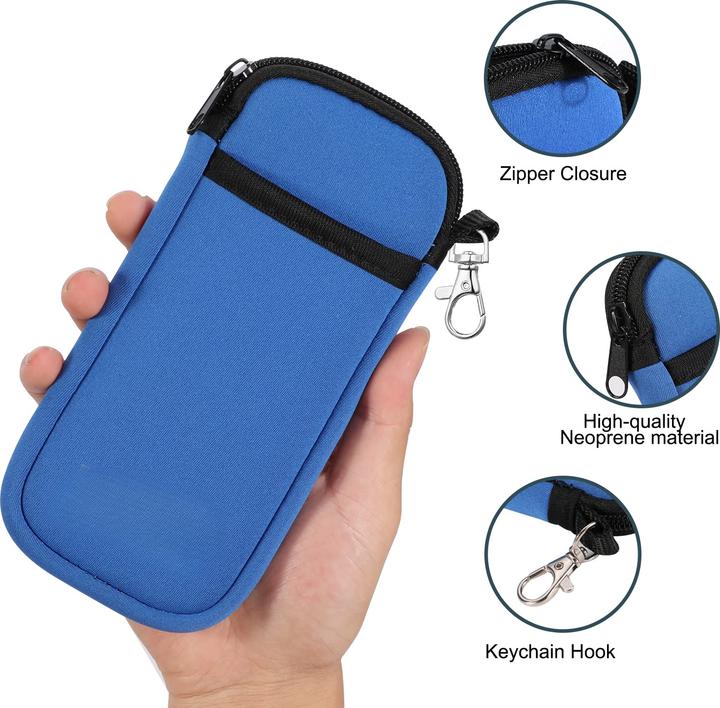 Produktbild Only-Bags.Store Doppeltes weiches Brillenetui 2 Stück, Neopren-Reissverschluss-Sonnenbrillenetui, tragbare