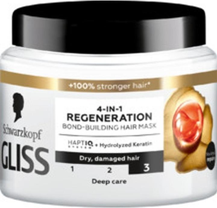 Produktbild Schwarzkopf Gliss Trt Aqua Revive Strengthening Hair Mask 4In1 Regenaration 400Ml (400 ml)
