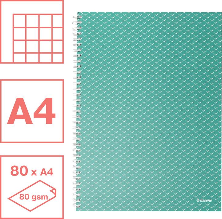 Actual product image Esselte Notebook Colour'Breeze (A4, Checked, Hardcover)