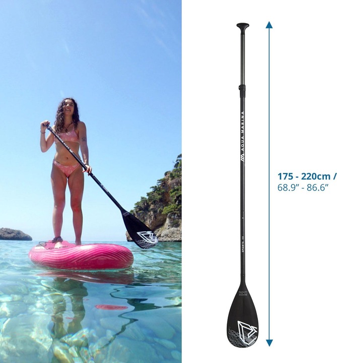 Immagine prodotto Aqua Marina Pagaia iSUP in alluminio regolabile SPORTS III. (210 cm)