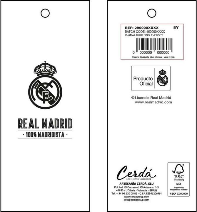 Produktbild Disney Lange Pyjamas aus Single-Jersey Real Madrid (152)