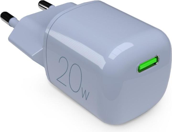 Puro travel charger 20W USB-C GaN light blue (20 W)