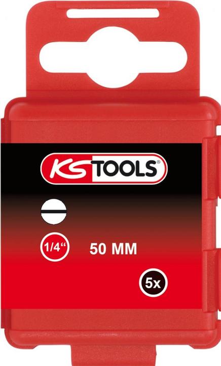 Produktbild KS Tools 1/4" Bit, Länge 50 mm (Schraubschlitz, Sechskant (hexagonal))
