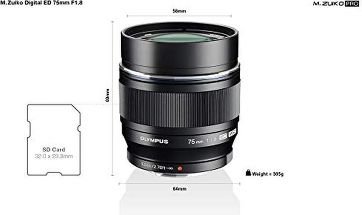 Produktbild Olympus ED 75mm f/1.8 M.Zuiko (Micro Four Thirds, Micro Four Thirds)