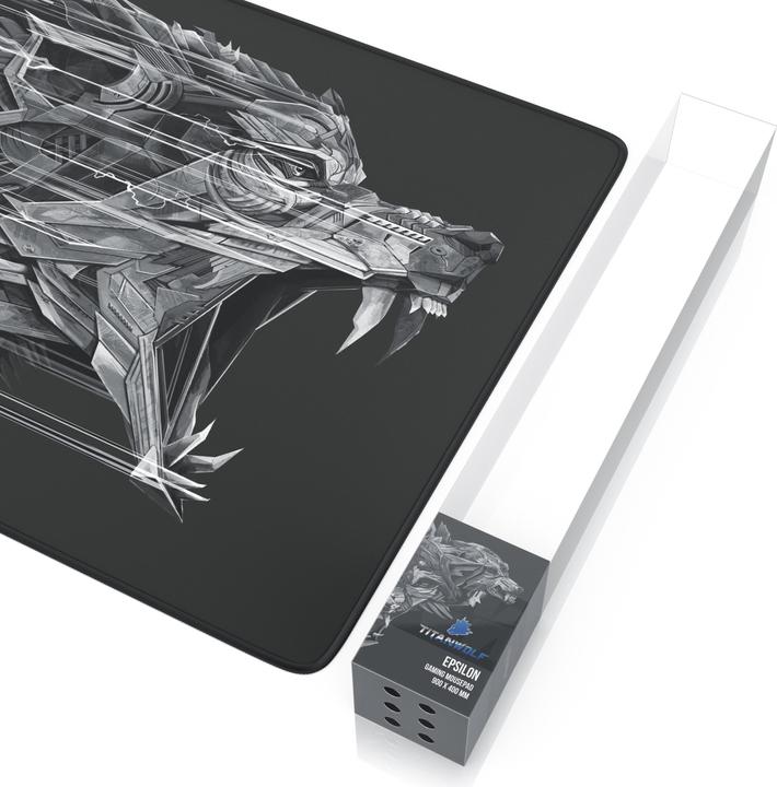 Actual product image Titanwolf Gaming mouse pad, 900 x 400mm XXL mouse mat, improves precision & speed, black (Wide)