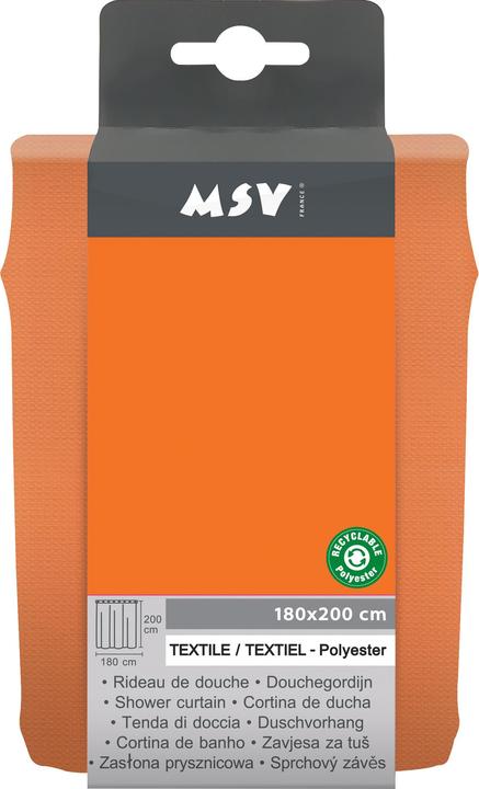 Productafbeelding spirella Douchegordijn polyester oranje 180 X 200 cm (180 x 200 cm)