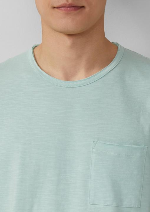 Image du produit S.Oliver T-Shirt Flammgarn-T-Shirt mit Brusttasche und offenen Kanten (XL)