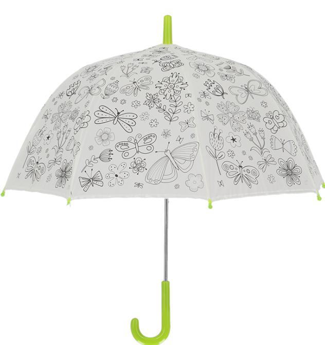 Produktbild Esschert Design Regenschirm Blumen Grün/Weiss