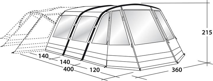 Produktbild Outwell Concorde 5SATC Front Awning (Tunnelzelt, 18.20 kg, 5 Personen)