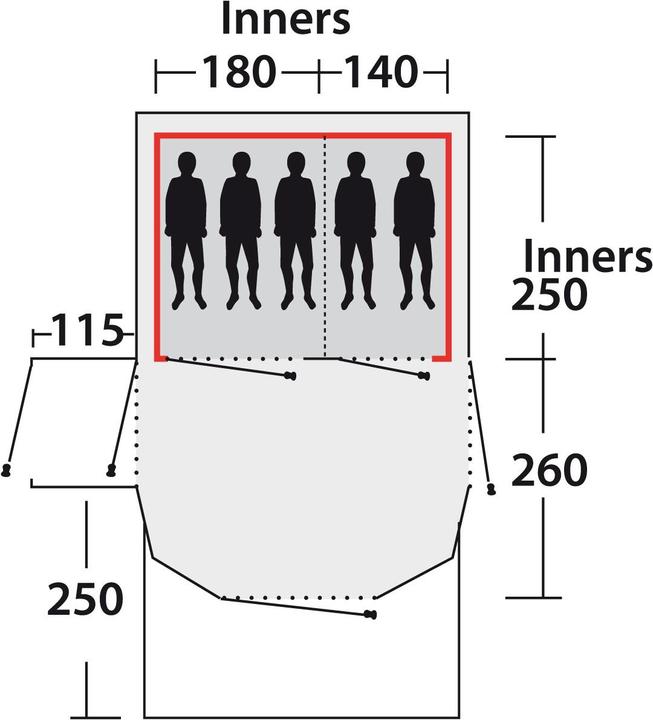 Produktbild Outwell Concorde 5SATC Tent (Tunnelzelt, 45.80 kg, 5 Personen)