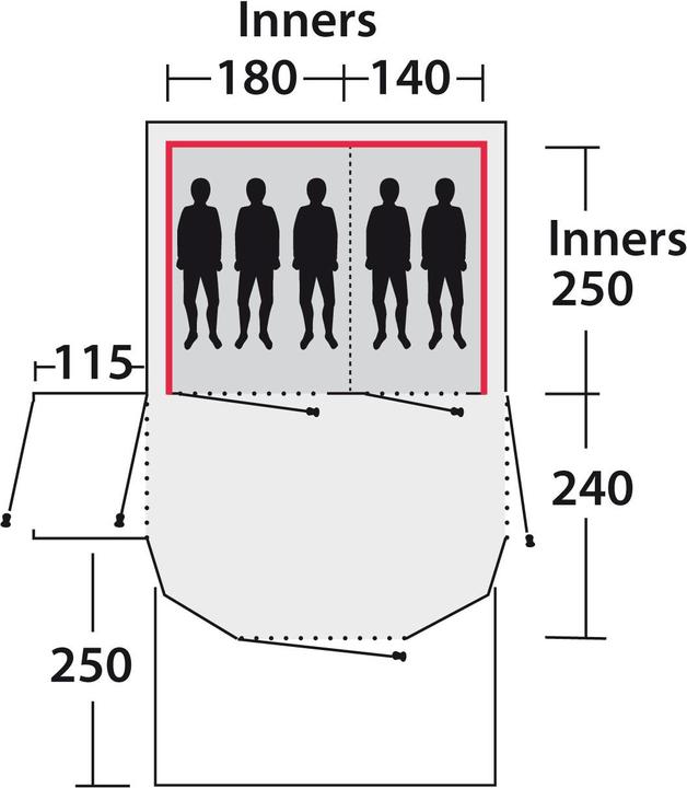 Produktbild Outwell Tomcat 5SA (Tunnelzelt, 34.70 kg, 5 Personen)