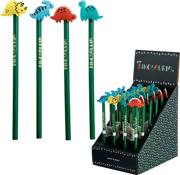 Puckator Dinosauria Dinosaurier Bleistift mit PVC Topper
