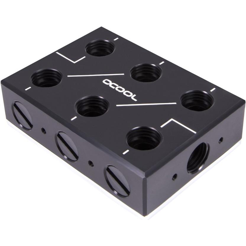 Alphacool ES Distro Plate C3, Wasserkühlung Anschluss, Schwarz
