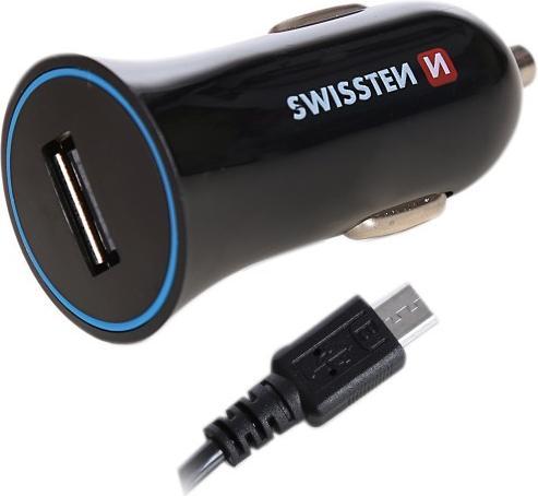 Swissten Chargeur USB pour voiture avec alimentation USB 1A + CABLE Micro-USB