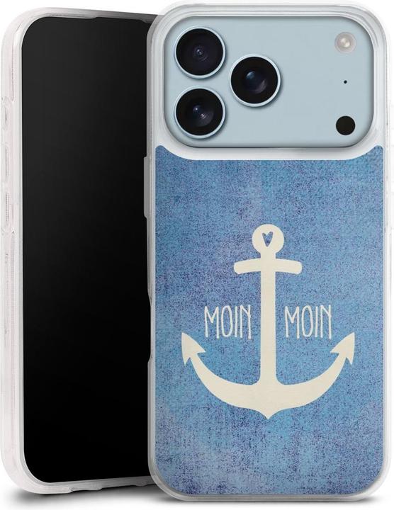 DeinDesign Silikon Hlle fr Apple iPhone 17 Pro Handyhlle Case Smartphone  Schutzhlle Anker Blau maritim