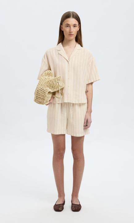 Immagine prodotto Selected Kurzarm Bluse aus Leinengemisch (38)