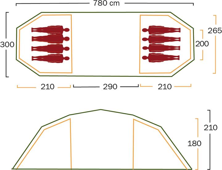 Actual product image Helsport Valhall Outertent (Tunnel tent, 10.50 kg, 6 persons)